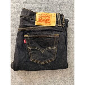 Levi's 501 Straight Leg Men's Jeans 36x34 Dark Wash Button Fly Denim